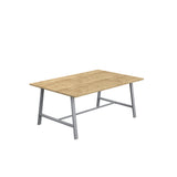 Titan Low Maker Rectangular Table | 1500 X 1000 | Black/Sorano Oak