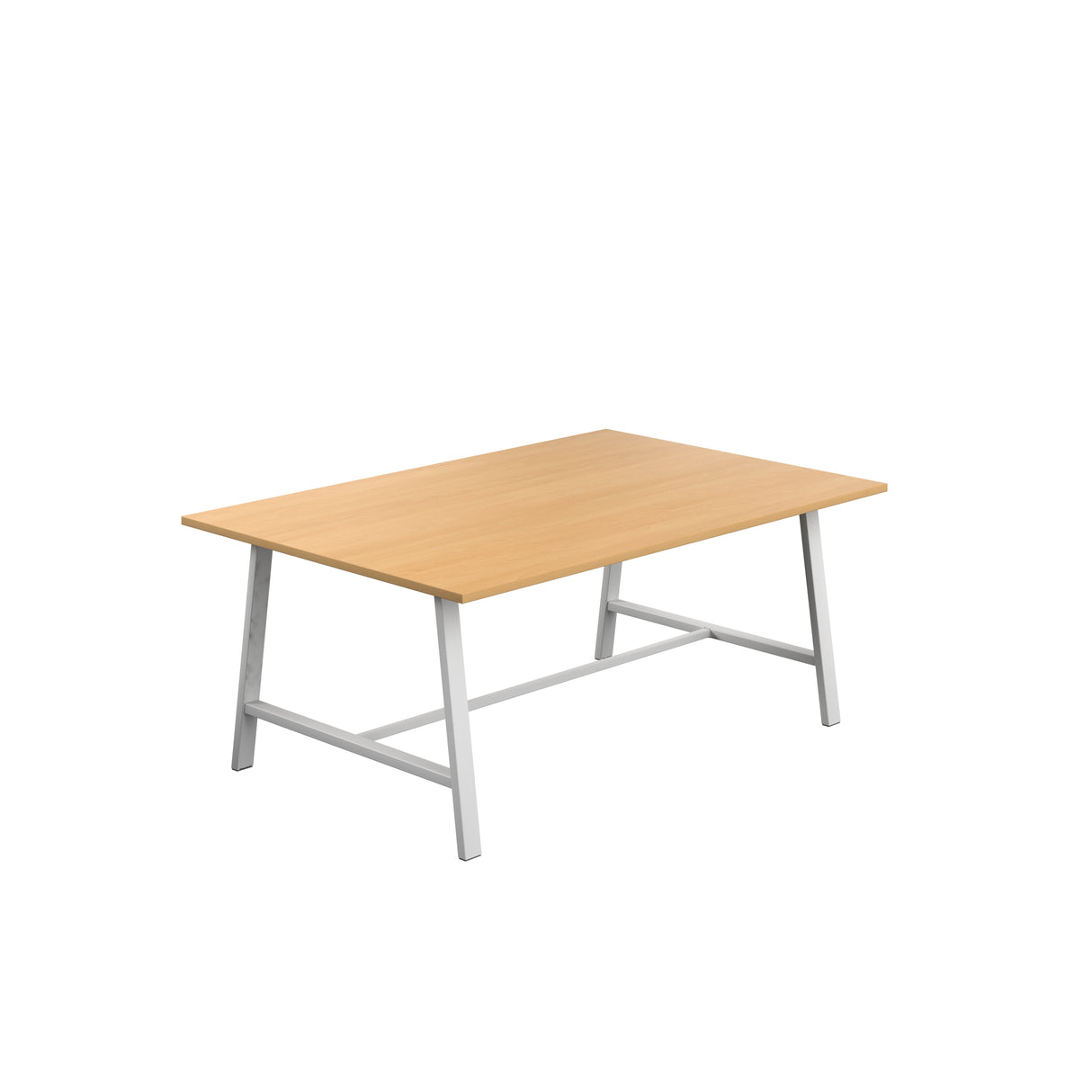 Titan Low Maker Rectangular Table | 1500 X 1000 | Black/Sorano Oak