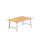 Titan Low Maker Rectangular Table | 1500 X 1000 | Black/Sorano Oak