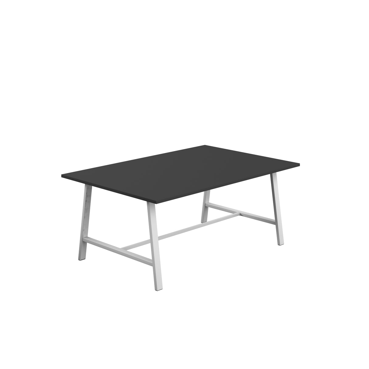 Titan Low Maker Rectangular Table | 1500 X 1000 | Black/Sorano Oak