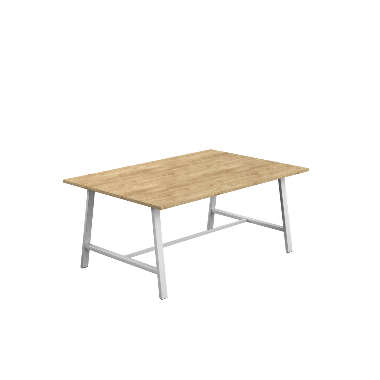 Titan Low Maker Rectangular Table | 1500 X 1000 | Black/Sorano Oak
