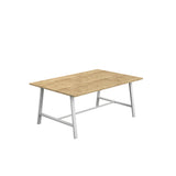 Titan Low Maker Rectangular Table | 1500 X 1000 | Black/Sorano Oak