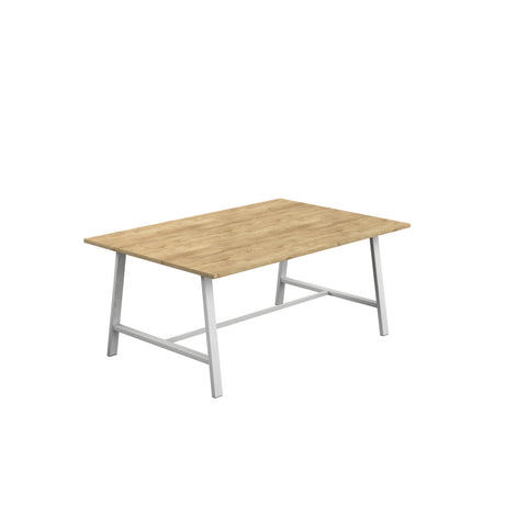 Titan Low Maker Rectangular Table | 1500 X 1000 | Black/Sorano Oak