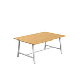 Titan Low Maker Rectangular Table | 1500 X 1000 | Black/Sorano Oak