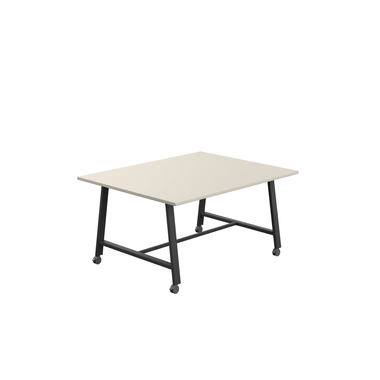 Titan Mobile Low Maker Rectangular Table | 1500 X 1000 | White/Anthracite