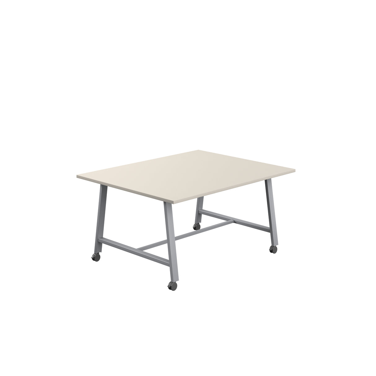 Titan Mobile Low Maker Rectangular Table | 1500 X 1000 | White/Anthracite