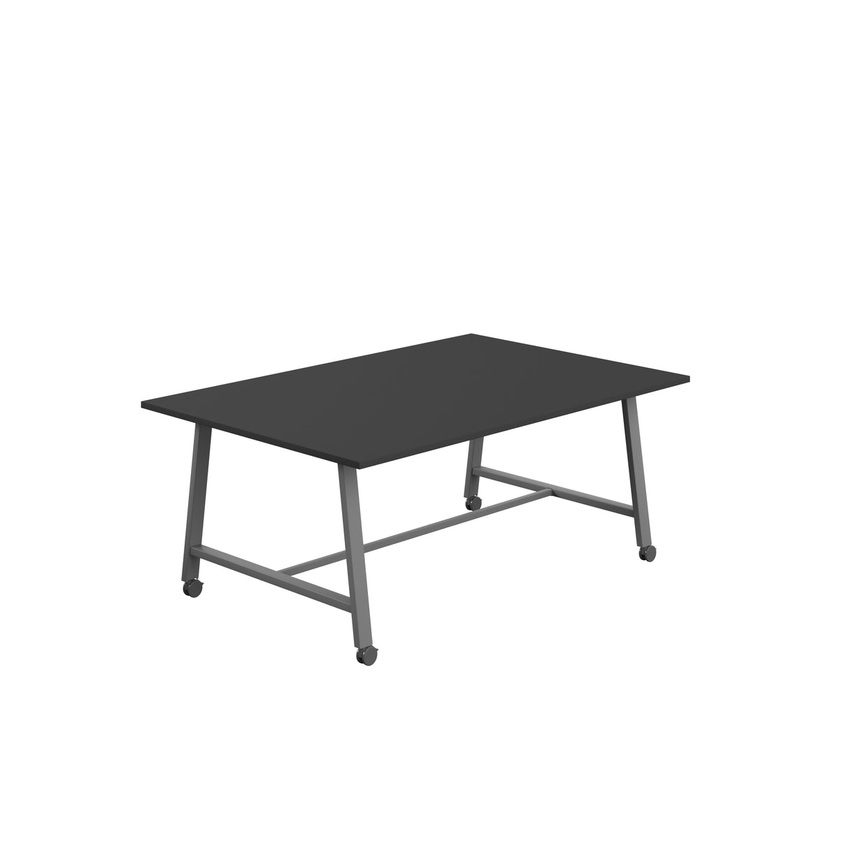 Titan Mobile Low Maker Rectangular Table | 1500 X 1000 | White/Anthracite