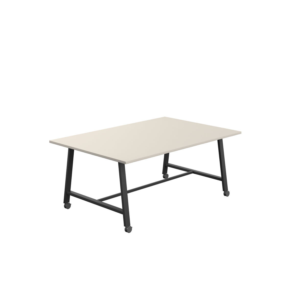 Titan Mobile Low Maker Rectangular Table | 1500 X 1000 | White/Anthracite