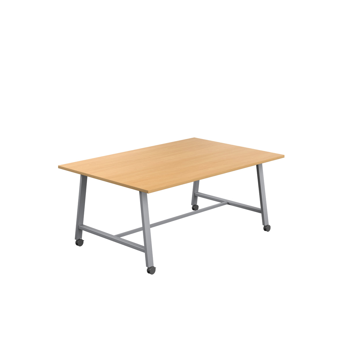 Titan Mobile Low Maker Rectangular Table | 1500 X 1000 | White/Anthracite