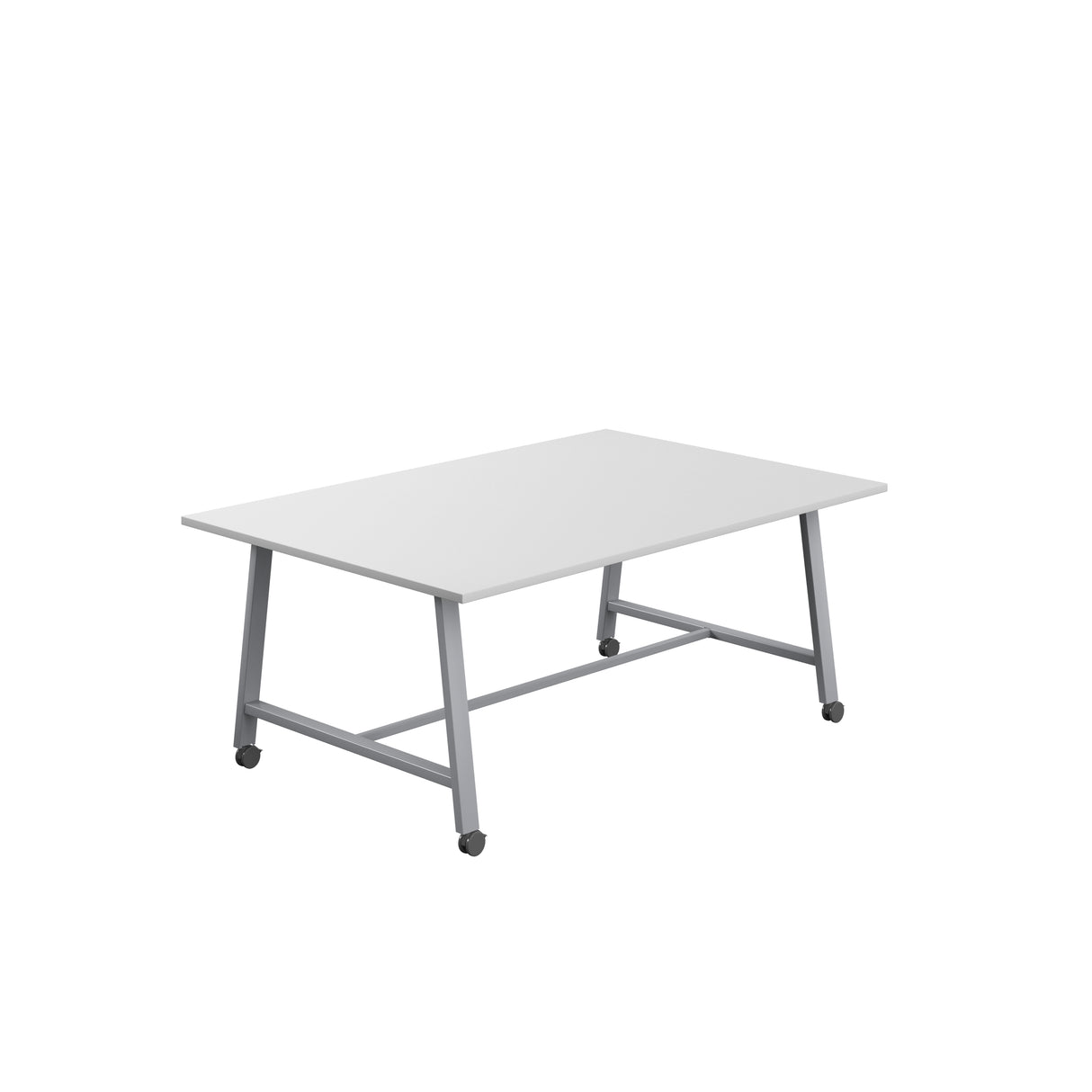 Titan Mobile Low Maker Rectangular Table | 1500 X 1000 | White/Anthracite