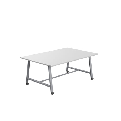 Titan Mobile Low Maker Rectangular Table | 1500 X 1000 | White/Anthracite
