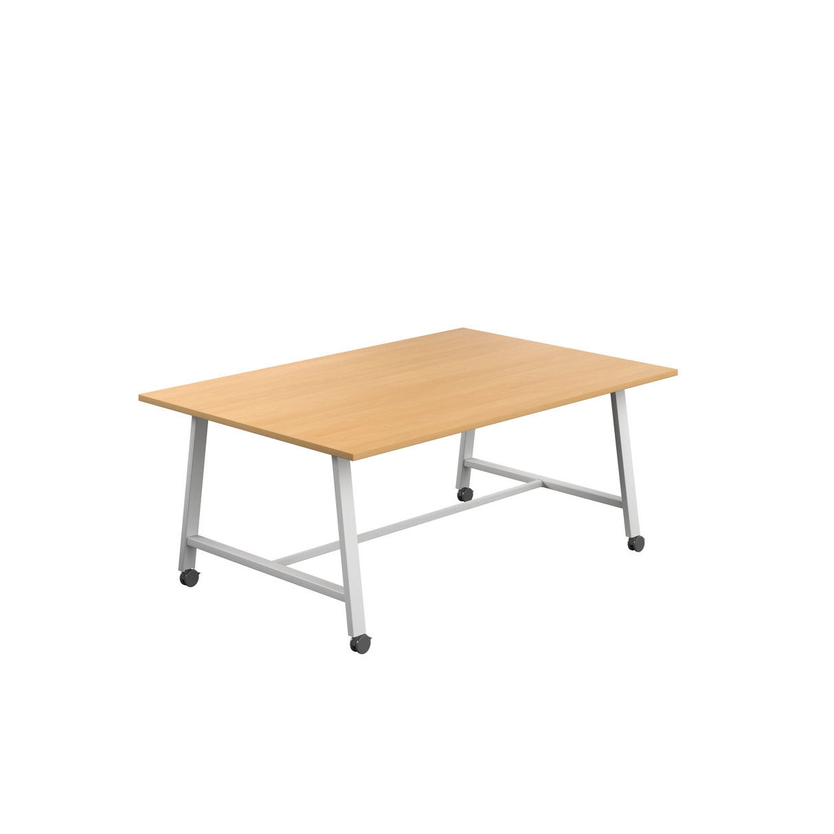 Titan Mobile Low Maker Rectangular Table | 1500 X 1000 | White/Anthracite