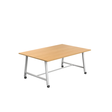 Titan Mobile Low Maker Rectangular Table | 1500 X 1000 | White/Anthracite
