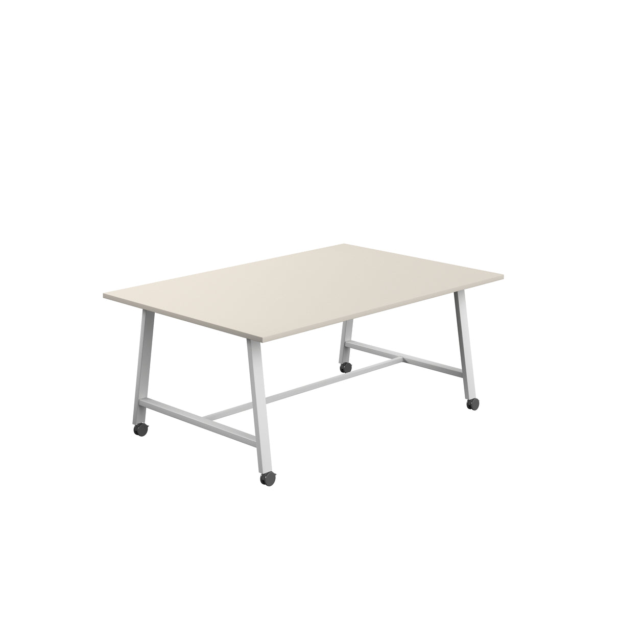 Titan Mobile Low Maker Rectangular Table | 1500 X 1000 | White/Anthracite