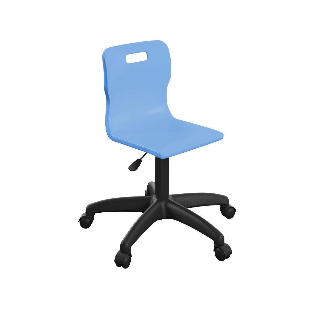 Sky Blue Junior Swivel Titan Chair With Black Base
