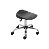 Black Adult Titan Swivel Stool -  With Castors