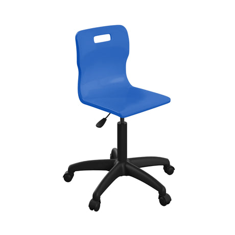 Sky Blue Adult Titan Swivel Chair With Black Base