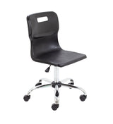 Grey Senior Swivel Titan Chair - Sizes 5 / 6 With Castors
