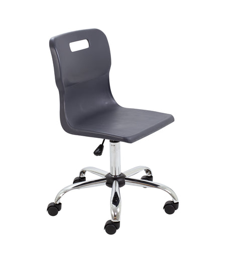 Grey Senior Swivel Titan Chair - Sizes 5 / 6 With Castors