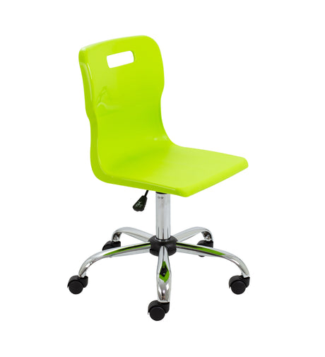 Grey Senior Swivel Titan Chair - Sizes 5 / 6 With Castors