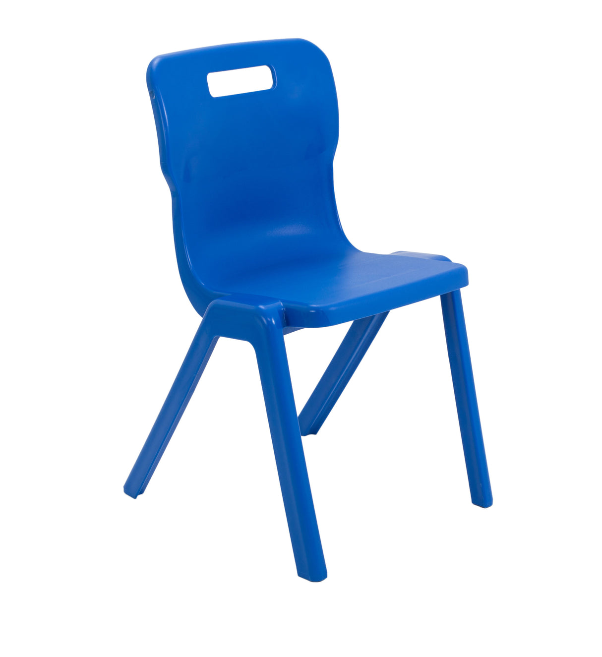 460 High Antibacterial One Piece Polypropylene Chair - Blue