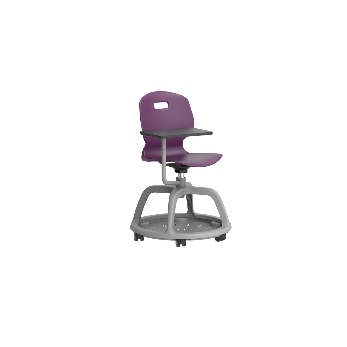 Arc Community Swivel Chair With Arm Tablet | Grey