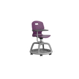 Arc Community Swivel Chair With Arm Tablet | Grey