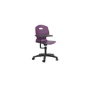 Arc Swivel Chair With Arm Tablet | Grey