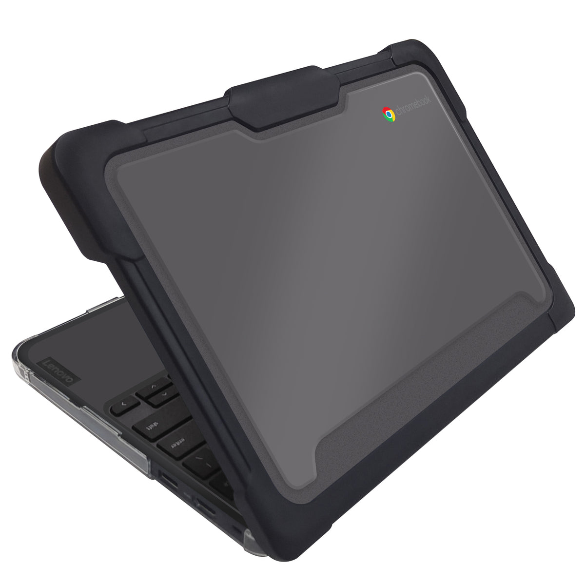 Protective Hard Shell case for Lenovo 300e/500e 3rd Gen Chromebook, 11.6 black/clear