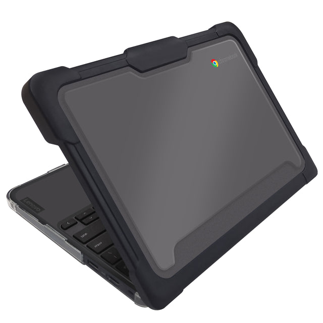 Protective Hard Shell case for Lenovo 300e/500e 3rd Gen Chromebook, 11.6 black/clear