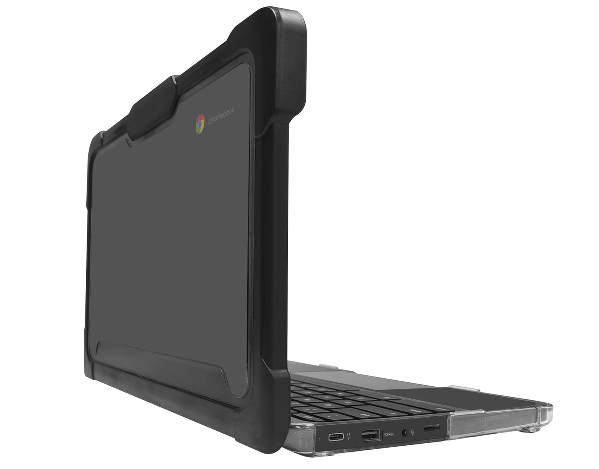Protective Hard Shell case for Lenovo 100e/100w 3rd Gen Chromebook (2-in-1), 11.6 black/clear