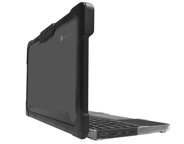 Protective Hard Shell case for Lenovo 100e/100w 3rd Gen Chromebook (2-in-1), 11.6 black/clear