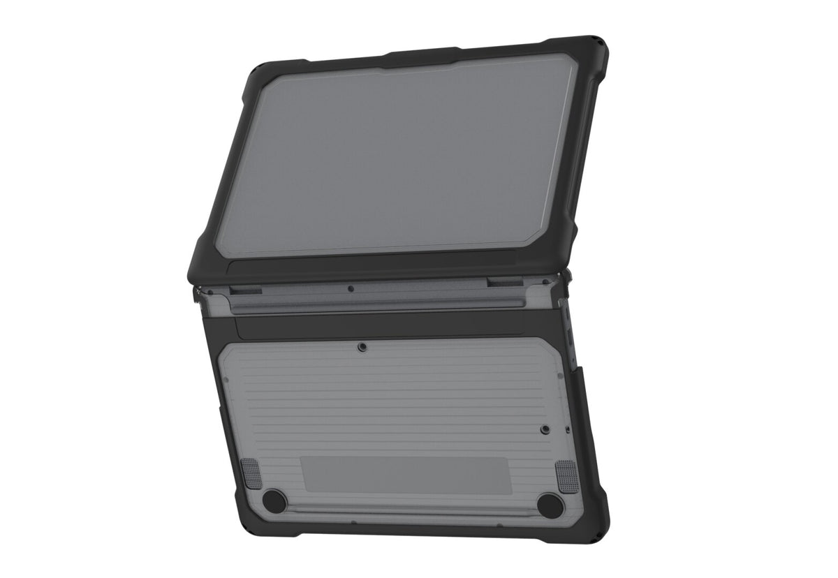 Protective Hard Shell case for Lenovo 100e 5th Gen, 11.6-12.2 black/clear