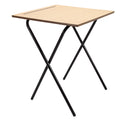 2 Pack - Economy 600X600 Mdf Edge Folding Exam Desks With Safety Bar-720 High