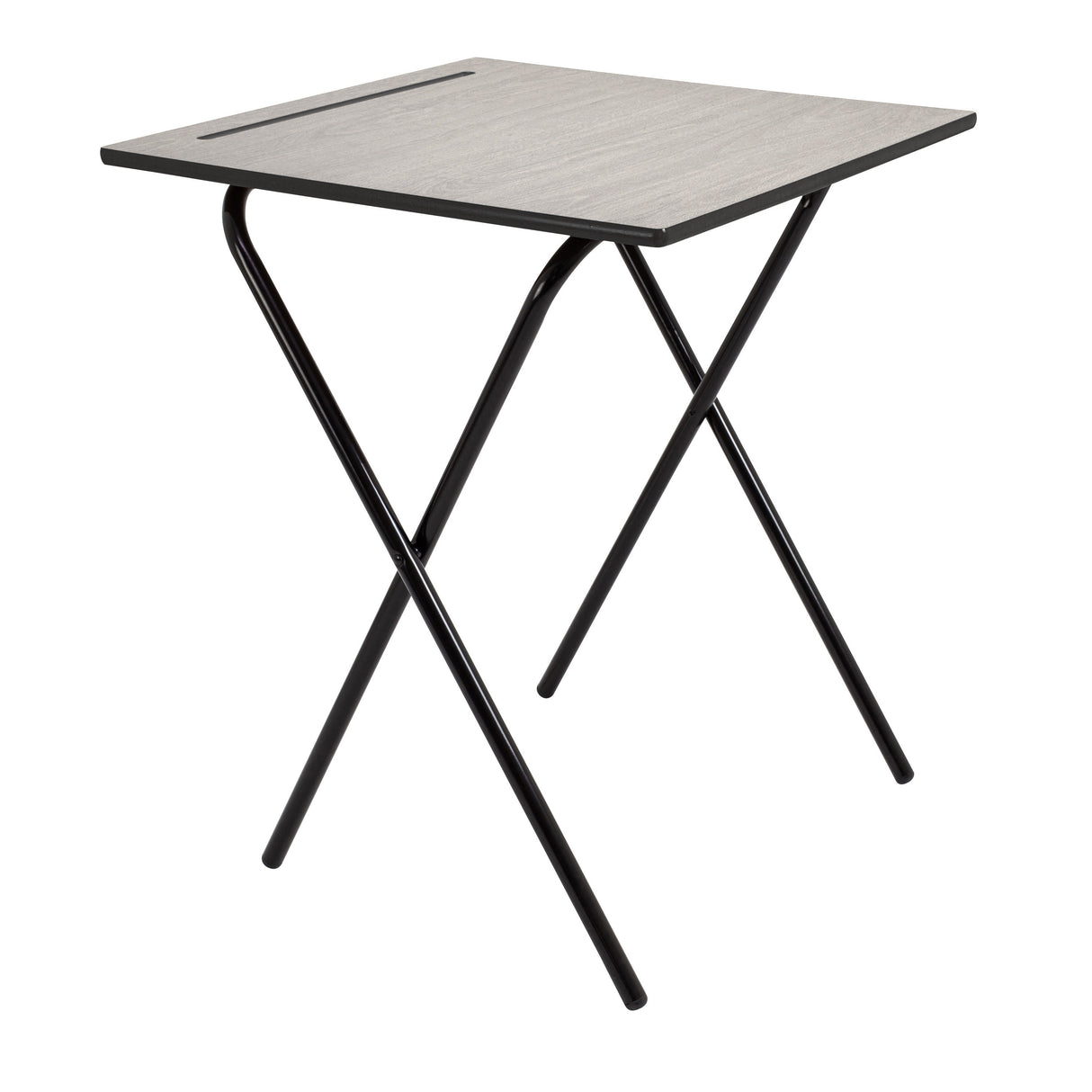 2 Pack - Economy 600X600 Mdf Edge Folding Exam Desks With Safety Bar-720 High