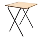 2 Pack - 600X600 Premium Mdf Edge Folding Exam Desks With Safety Bar-720 High