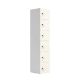 Six Door Unit Complete with Shelf, Coat Hooks, Cam Lock  | White