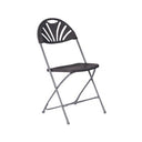 Linking Fan Back Folding Chair Charcoal