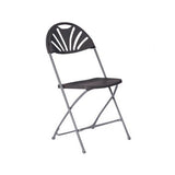 Linking Fan Back Folding Chair Charcoal