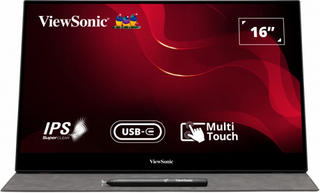 ViewSonic TD1655 16" USB-C Multi-Touch Portable Monitor