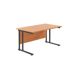 Twin Upright Rectangular Desk: 800mm Deep