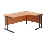 Twin Upright Right Hand Radial Desk