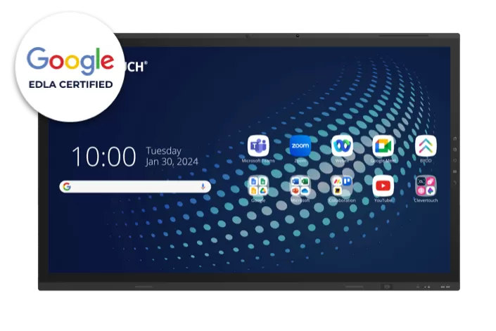 Clevertouch 86" UX Pro Edge 1 CleverCast Android 13 EDLA Interactive Display