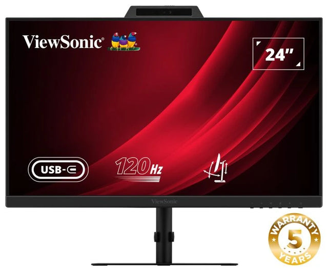 ViewSonic 24" FHD USB-C Video Conferencing Monitor with Windows Hello-Certified Webcam