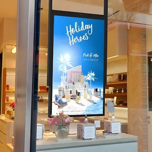 Allsee 55" White Ultra High Brightness Hanging Double-Sided Displays