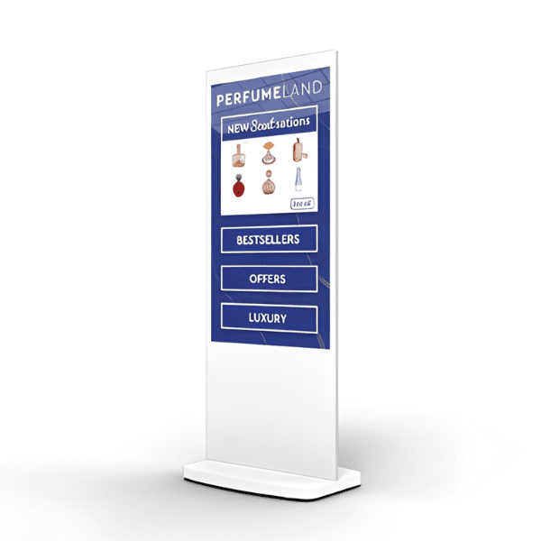 Allsee 50" White Freestanding PCAP Touch Screen Posters