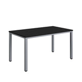 Fraction Infinity Rectangular Meeting Table  | 1400 X 800 | Black/Silver