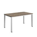 Fraction Infinity Rectangular Meeting Table  | 1400 X 800 | Grey Nebraska Oak/White