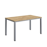 Fraction Infinity Rectangular Meeting Table  | 1400 X 800 | Natural Nebraska Oak/Silver