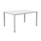 Fraction Infinity Rectangular Meeting Table  | 1400 X 800 | White/Silver